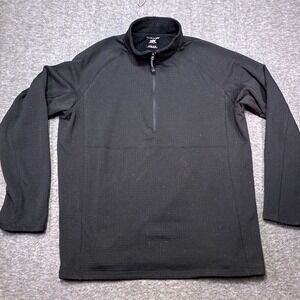 Zero Exposure Grid Fleece Shirt Mens XL Half‎ Zip Pullover Black Athletic Hike